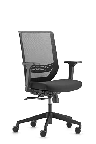 Trendoffice to-sync mesh task black | SC 9242 | hohe Netz-Rückenlehne | Synchron-Mechanik, 3-fach arretierbar | Höhen- und breitenverstellbare Armlehnen | by Dauphin von TREND OFFICE