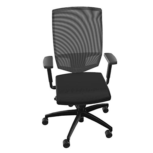 Dauphin Adjust Magic S ergonomischer Bürostuhl mit Netzrücken, fürs Home Office (schwarz, Ohne Nackenstütze) von Dauphin