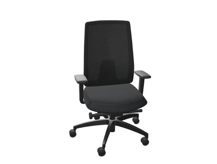 Dauphin Drehstuhl Bürodrehstuhl Indeed mesh schwarz, schwarz von Dauphin