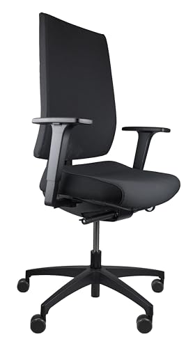 Dauphin Indeed ergonomischer Bürostuhl Drehstuhl Schreibtischstuhl mit Bandscheibensitz, rückenschonend, 150kg, hohe Rückenlehne, ideal für Homeoffice und Büro (Polsterrücken) von Dauphin