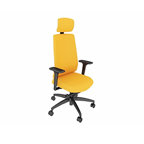 Dauphin Indeed nachhaltiger Bürostuhl, Individualisierbar, ergonomisch, leichtes Gewicht (Tonal Nachhaltig: Orange, Vollpolster mit Nackenstütze) von Dauphin