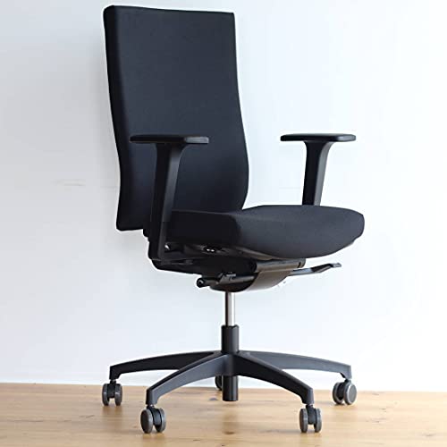 Dauphin @Just motionflex AJ 3661, Bürostuhl mit hoher Vollpolster Rückenlehne, individuell anpassbar, Deutscher Hersteller (schwarz) von Dauphin