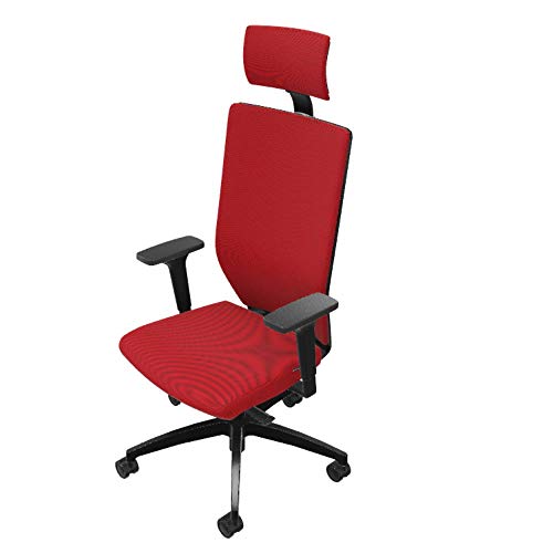 Dauphin Stilo Bürodrehstuhl Mesh Comfort (Rot, mit Nackenstütze) von Dauphin