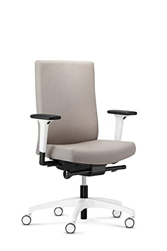 Dauphin @just evo Cozy Colours | ergonomischer Bürostuhl, Made in Germany | Bequeme, höhenverstellbare Rückenlehne | individuell einstellbare Sitztiefe (Cappuccino braun) von Dauphin