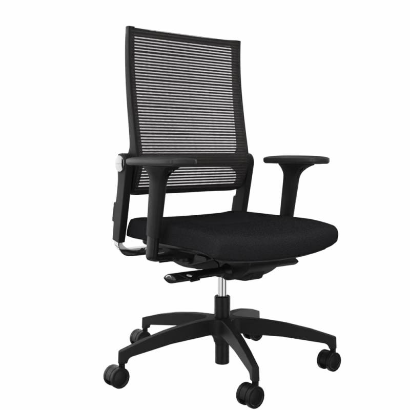 Ergonomischer Bürostuhl Dauphin LORDO FLEX LO 3017_SLP | Netzrücken | Schwarz von Dauphin
