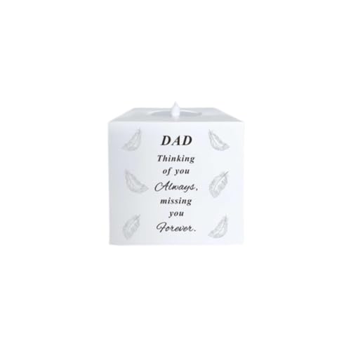 Dad – Flackernder Kerzenhalter mit Feder-Design David Fischhoff von David Fischhoff