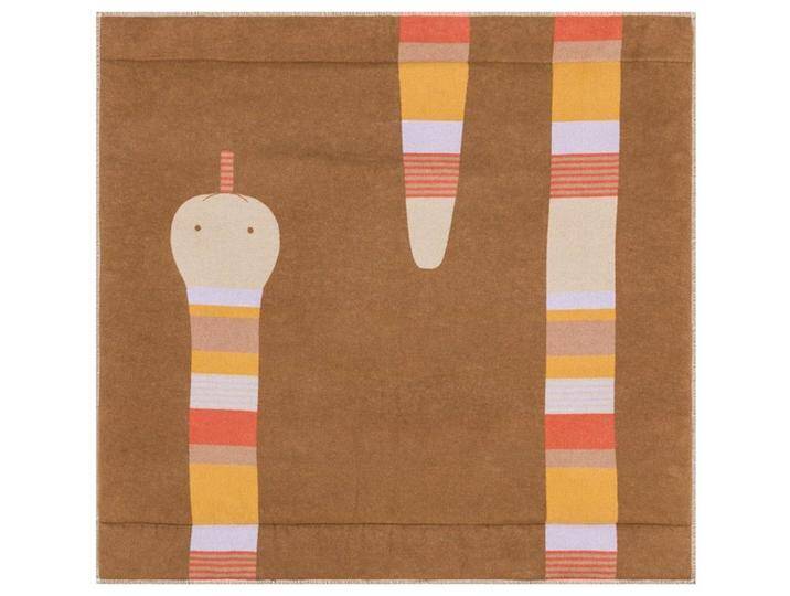 DAVID FUSSENEGGER Krabbeldecke Juwel 'Schlange' 120 x 120 cm Braun, braun von David-Fussenegger