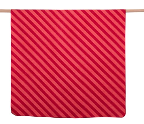 David Fussenegger Flanelldecke Diagonale Streifen rot, 200x140 cm von David Fussenegger