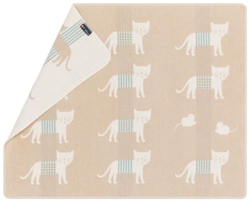 David Fussenegger Kinderdecke Juwel 'Katzen' 70 x 90 cm Natur von David Fussenegger