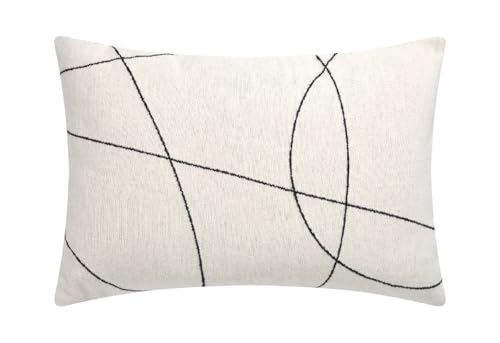 David Fussenegger Kissenhülle Geschwungene Linie 40x60cm Kissenbezug aus Recycling-Baumwolle nachhaltig produziert ÖkoTex100 GRS Made in Austria Farbe Rohweiß von David Fussenegger