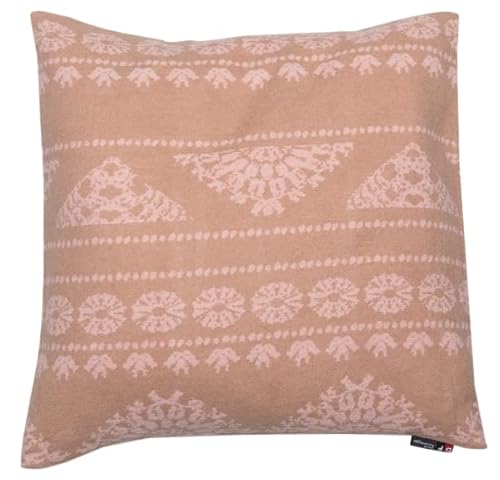 David Fussenegger Kissenhülle Silvretta 'Häkelmuster' 50 x 50 cm Hellbraun von David Fussenegger