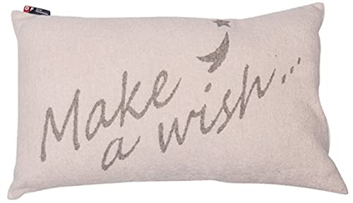 David Fussenegger Kissenhülle Silvretta 'Make a Wish ...' 30 x 50 cm Sand von David Fussenegger