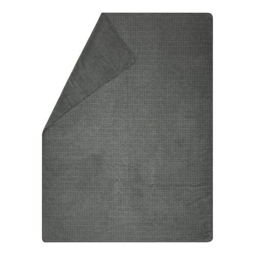 David Fussenegger Kuscheldecke Faux Uni 150x200cm Flauschige Sofadecke aus Recycling-Baumwolle nachhaltig produziert ÖkoTex100 GRS Made in Austria Farbe Tannengrün von David Fussenegger