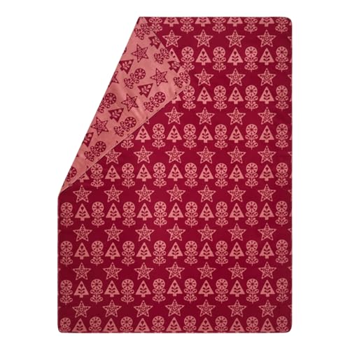 David Fussenegger Kuscheldecke Hygge 150x200cm Flauschige Sofadecke aus Recycling-Baumwolle nachhaltig produziert ÖkoTex100 GRS Made in Austria Farbe Bordeaux von David Fussenegger