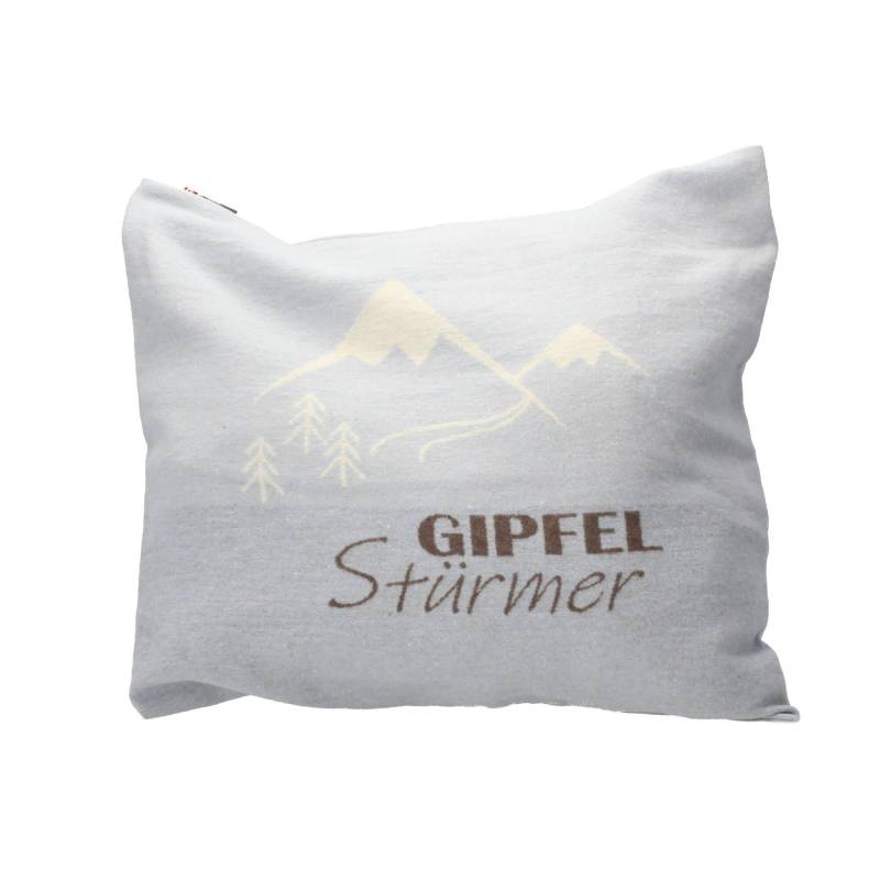 David Fussenegger Silvretta Kissenhülle Gipfelstürmer hellblau von David Fussenegger Textil GmbH