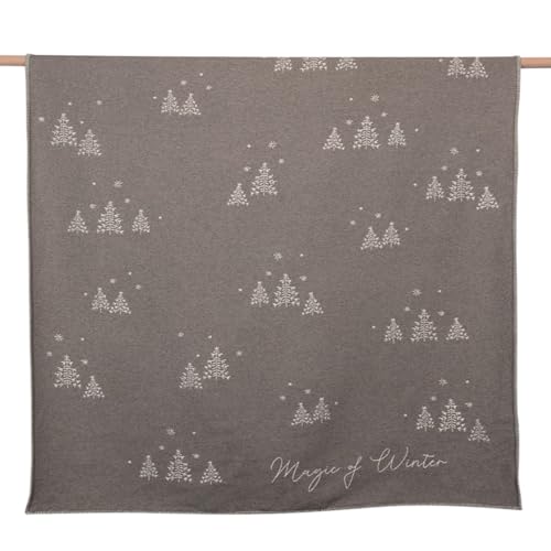 David Fussenegger Wohndecke mit Glanzeffekt Diva 'Magic of Winter' 135 x 200 cm Schlamm- Beige von David Fussenegger