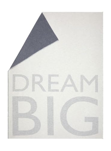 David Fussenegger leichte Kuscheldecke Dream Big 140x200cm weiche Flanelldecke aus Recycling-Baumwolle nachhaltig produziert ÖkoTex100 GRS Made in Austria Farbe Rohweiß von David Fussenegger