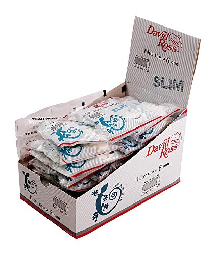 David Ross Filter SLIM, 6 x 15 mm, nicht umwickelt, ca. 120 Stück pro Beutel 2 Boxen (40 Beutel) von David Ross