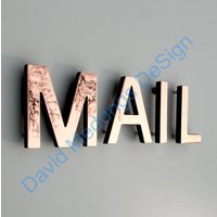 Echtes Kupfer Schwimmende Namensbuchstaben - 4 "Hoch in Antigoni, Poliert, Gebürstet, Gehämmert Oder Patiniert Ggss von DavidMeddingsDeSign
