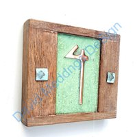 Jugendstil-Öko-Kupferhaus-Plakette Mit Eichenrahmen 1x Nein 75 Mm Oder 100 Hgvs von DavidMeddingsDeSign