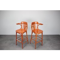 2Er Set Vintage Barhocker Von Ton, Tschechien 1980 von Davintdesign