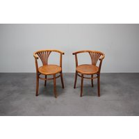 Art-Deco Set Von 2 Stühlen Thonet, 1920Er Jahre, Tschechoslowakei von Davintdesign
