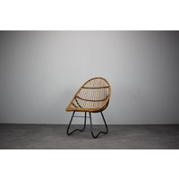 Rattan Lounge Chair Von Uluv Für Alan Fuchs, Tschechoslowakei, 1960Er Jahre von Davintdesign