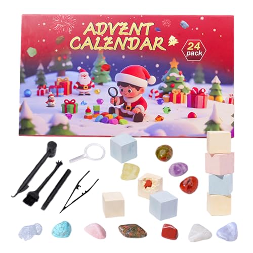 Davivian Adventskalender Weihnachtscountdown - Kristall Kalender,24 Tage Steine Ausgraben Geschenkset Für Kinder Party Mitbringsel Strumpf Füller Davivian Adventskalender Weihnachtscountdown - Kristall Kalender,24 Tage Steine Ausgraben Geschenkset Für Kinder Party Mitbringsel Strumpf Füller von Davivian