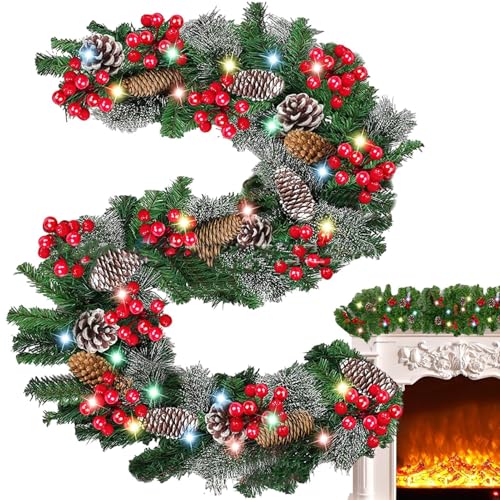 Davivian Beleuchteter Weihnachtskranz - Realistischer Weihnachtstürkranz | Kunstliche Tischdekoration Wanddeko Für Innenbereich Außenbereich Haus Unternehmen Davivian Beleuchteter Weihnachtskranz - Realistischer Weihnachtstürkranz | Kunstliche Tischdekoration Wanddeko Für Innenbereich Außenbereich Haus Unternehmen von Davivian
