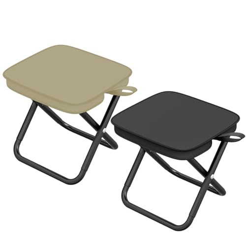 Davivian Campinghocker Klappbar Leicht Belastung 240 Kg - Tragbarer 26cm Hoch Klein Campinghocker Faltbar Klapphocker Gartenhocker Fußhocker Hocker Für Camping Wandern Angeln von Davivian