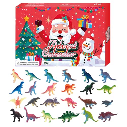 Davivian Christmas Advent Spielzeug 2025 | 2025 Im Dunkeln Leuchtende Dinosaurier Figur Adventsspielzeug | Dekorative Weihnachtsfigur Für Wohnzimmer Schlafzimmer von Davivian