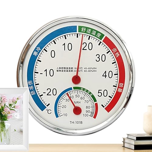 Davivian Feuchtigkeits- und Temperaturmonitor,Innenraum-Temperatur- und Luftfeuchtigkeits-Anzeigegerät | Batterieloser Analoger Anzeiger für Lagerräume Wohnzimmer Schlafzimmer Keller Davivian Feuchtigkeits- und Temperaturmonitor,Innenraum-Temperatur- und Luftfeuchtigkeits-Anzeigegerät | Batterieloser Analoger Anzeiger für Lagerräume Wohnzimmer Schlafzimmer Keller von Davivian