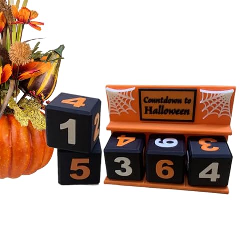 Davivian Halloween Countdown | Tischdeko Mittelstück Für Wohnbereich | Dekoratives Halloween Countdown Display Für Esstisch Nachttisch Kommode Fensterbank Davivian Halloween Countdown | Tischdeko Mittelstück Für Wohnbereich | Dekoratives Halloween Countdown Display Für Esstisch Nachttisch Kommode Fensterbank von Davivian
