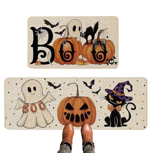 Davivian Halloween-Kürbis-Teppich,Halloween-Küchenteppiche - Gruselige Horror-Teppichmatte für Badezimmerboden | rutschfeste Duschmatte, weiche Badematte für Küche, Terrasse, und Eingang Davivian Halloween-Kürbis-Teppich,Halloween-Küchenteppiche - Gruselige Horror-Teppichmatte für Badezimmerboden | rutschfeste Duschmatte, weiche Badematte für Küche, Terrasse, und Eingang von Davivian