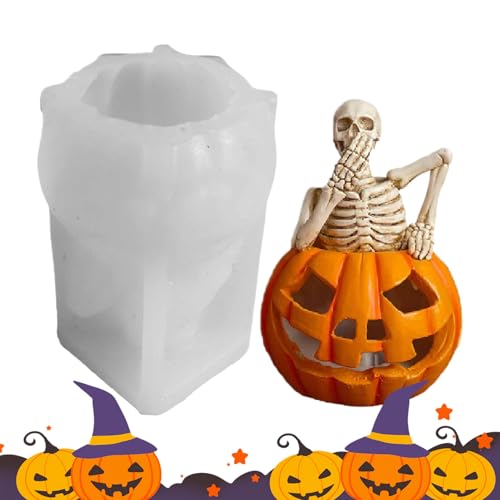 Davivian Halloween Silikonformen | 3D Halloween Schädel Kerzenform - Handgemachte Deko Für Torten Kekse Schokolade Dessert Tischdekoration Davivian Halloween Silikonformen | 3D Halloween Schädel Kerzenform - Handgemachte Deko Für Torten Kekse Schokolade Dessert Tischdekoration von Davivian