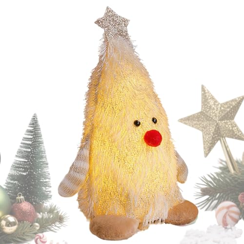 Davivian Leuchtende Weihnachtsfiguren | Weiche Beleuchtete Weihnachts Puppen Figuren Tischdekoration | Festliche Beleuchtung Dekoration Für Tischdekoration Kaminbank Büro Schule von Davivian