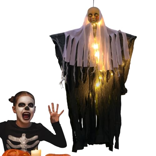 Davivian Leuchtender Geist | Beleuchtete Geister Dekoration,85 cm Halloween-Deko Für Haustür Innenbereich Garten Außenbereich Terrasse Davivian Leuchtender Geist | Beleuchtete Geister Dekoration,85 cm Halloween-Deko Für Haustür Innenbereich Garten Außenbereich Terrasse von Davivian
