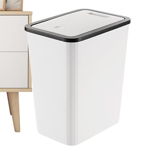 Davivian Mülleimer Mit Deckel - Abfallbehälter,Recyclingbehälter Mit Drückdeckel 13L Für Haushalt Bad Wohnzimmer Davivian Mülleimer Mit Deckel - Abfallbehälter,Recyclingbehälter Mit Drückdeckel 13L Für Haushalt Bad Wohnzimmer von Davivian
