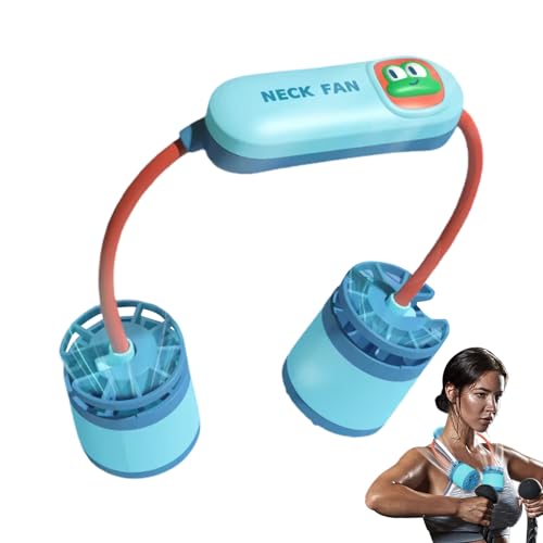 Davivian Neck Fan,Doppelköpfiger Tragbarer Ventilator - 3-Stufen Flügelloses Leises Kühlgerät Für Reisen Outdoor Sport Arbeit Büro Lesen von Davivian