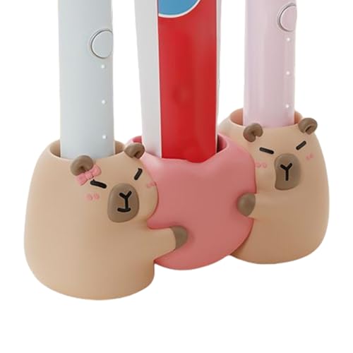 Davivian Niedlicher Zahnbürstenhalter, Aufbewahrungshalter für Zahnbürsten, Design Zahnpasta Und Rasierer Halterung Für Waschbecken von Davivian