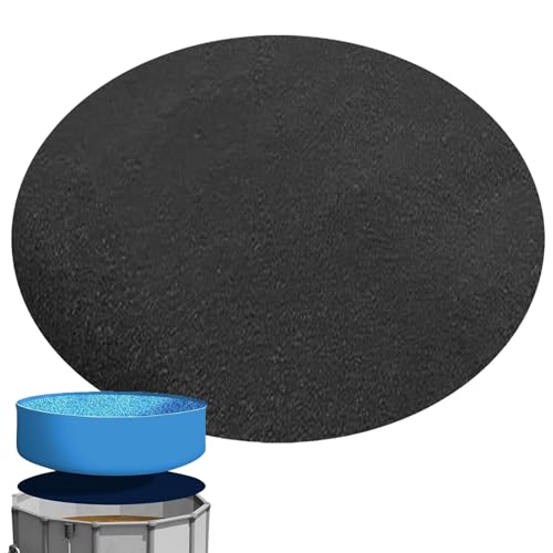 Davivian Pool Unterlage Outdoor Rund 366 cm - Poolunterlage Pool Untergrund Matte Faltbarer Bodenmatte Bodenplane - Schwarz von Davivian