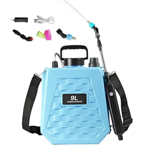 Davivian Rucksack Spritze, Akkubetriebene Spritzen für Rasen- und Gartenbereich, Sprühflasche Mit 2 Verstellbare Geschwindigkeiten Für Garten Landwirtschaft Hof Rasen von Davivian