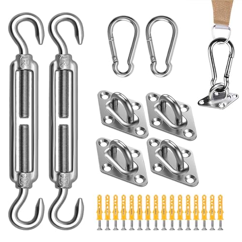Davivian Sonnen-Segel Montageset,Segel Zubehör Ersatzteile | Schwerlast-Sonnenschutz Montageset Für Garten Balkon Terrasse Pool Caravan Außenbereich von Davivian