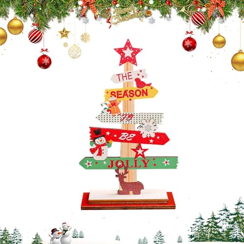 Davivian Weihnachtliche Tischdekoration | Holz Weihnachtsdekoration Für Tisch | Rustikaler Winter Tischschmuck Für Kamin Farmhouse Party von Davivian