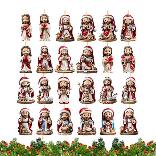 Davivian Weihnachts Countdown Kalender,Weihnachts Adventskalender 24 Tage Jesus | Festlicher Schmuck Akryl Deko Für Feste Feiern Zuhause Wanddekoration Davivian Weihnachts Countdown Kalender,Weihnachts Adventskalender 24 Tage Jesus | Festlicher Schmuck Akryl Deko Für Feste Feiern Zuhause Wanddekoration von Davivian
