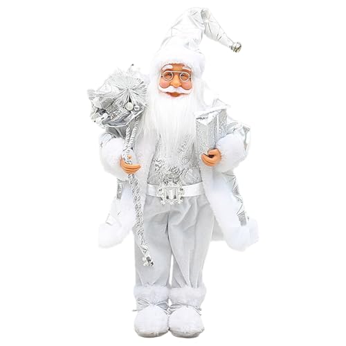 Davivian Weihnachtsmann Figur - 45 cm Stehende Sammelfigur | Deko Für Fenster Kaminsims Geschäftsvitrine Wohnung Party Dekoration von Davivian