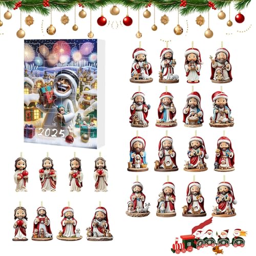 Davivian Weihnachtsschmuck Adventskalender - 24 Türchen Jesus Kalender Zum Countdown Bis Weihnachten | Saisonales Acryl Flach Andenken für Jugendliche Erwachsene Freunde Familie Davivian Weihnachtsschmuck Adventskalender - 24 Türchen Jesus Kalender Zum Countdown Bis Weihnachten | Saisonales Acryl Flach Andenken für Jugendliche Erwachsene Freunde Familie von Davivian