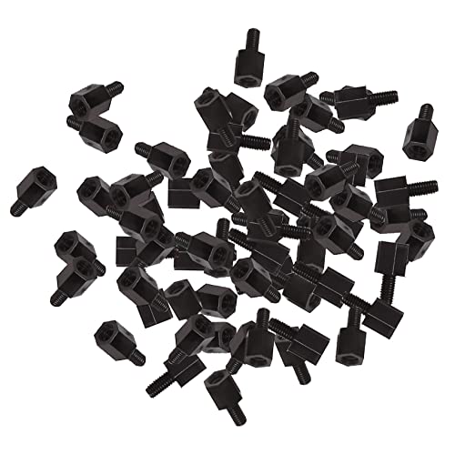 Dawafit 100X Motherboard Nylon Hex Standoff Gewinde Abstandshalter M3 Gewinde 6 + 6Mm Schwarz von Dawafit
