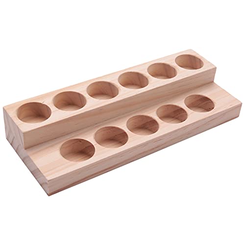 Dawafit 11 Löcher Ätherisches Öl Tablett Handgemachte Präsentations Ständer Demonstration Station Für 5-15 Ml Flaschen von Dawafit