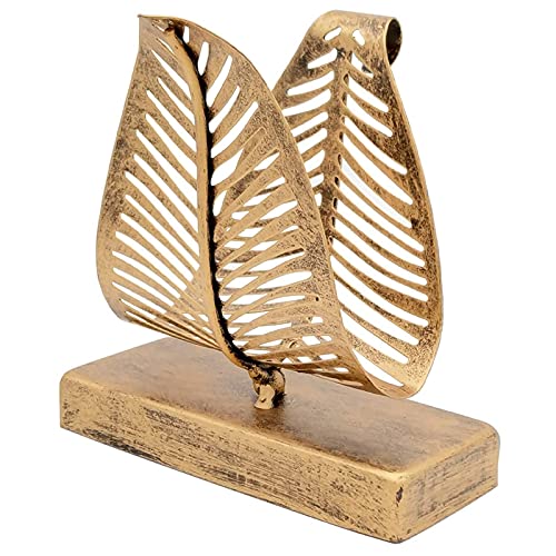 Dawafit Freistehender Serviettenhalter mit Blattdesign, Desktop-Papierhandtuchspender, Aufbewahrungsbox für Servietten von Dawafit